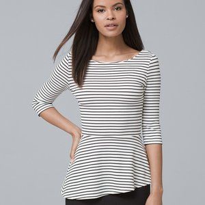 White House Black Market Peplum Top